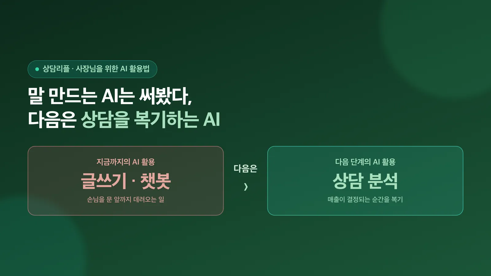 말을 만드는 AI 다음은 상담 분석이라는 표지 이미지
